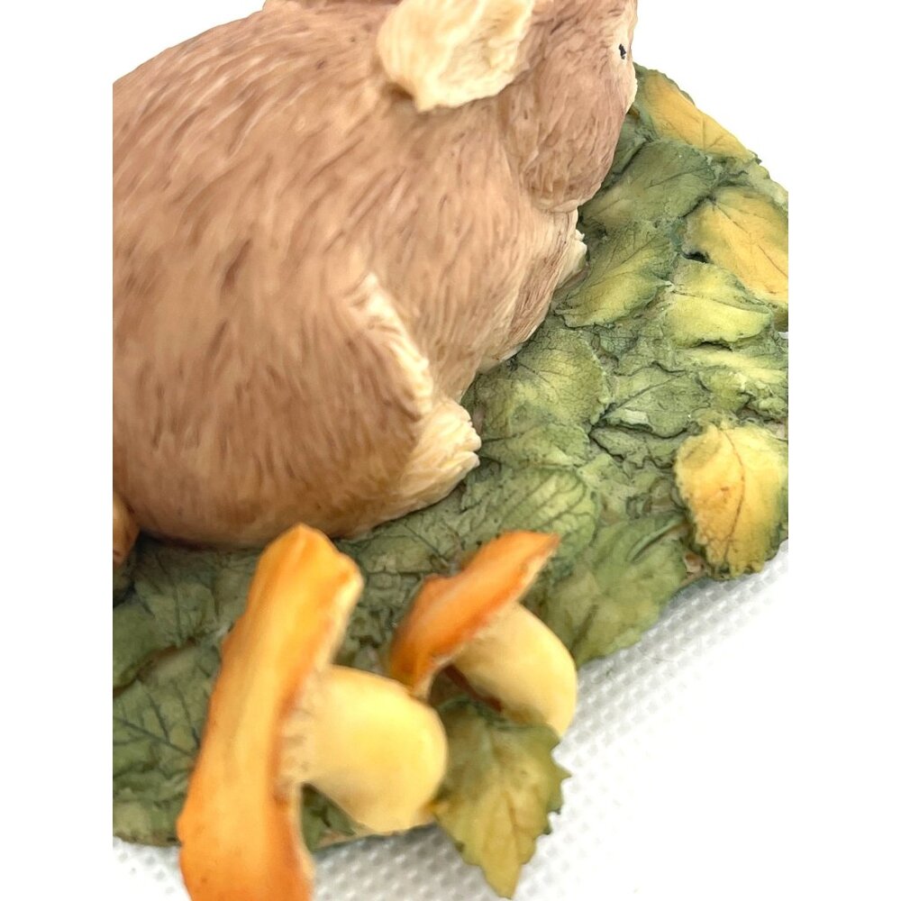 VTG Hand Painted Brown Bunny Rabbit Baby Aynsley MasterCraft Green UK England - Picture 6 of 12